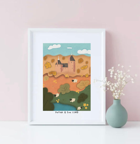 Print - Cwtchy Castle, Castell Coch