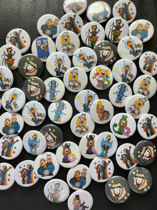 Mini Button Badges 3 for £1